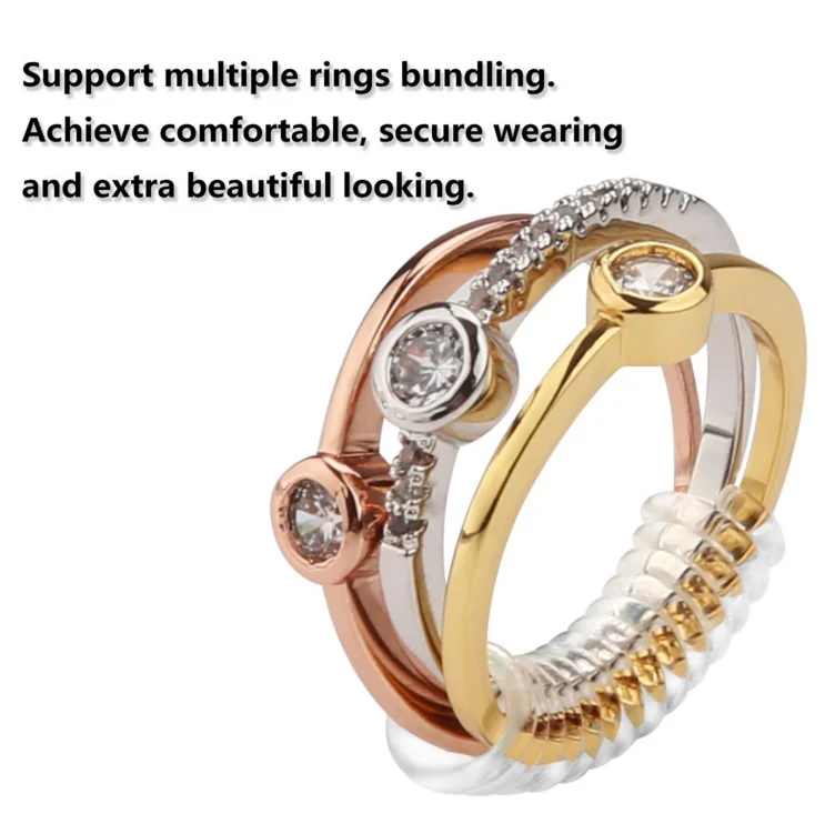 Spiral Custom Eco-Friendly Ring Size Adjuster Silicone For Loose Rings