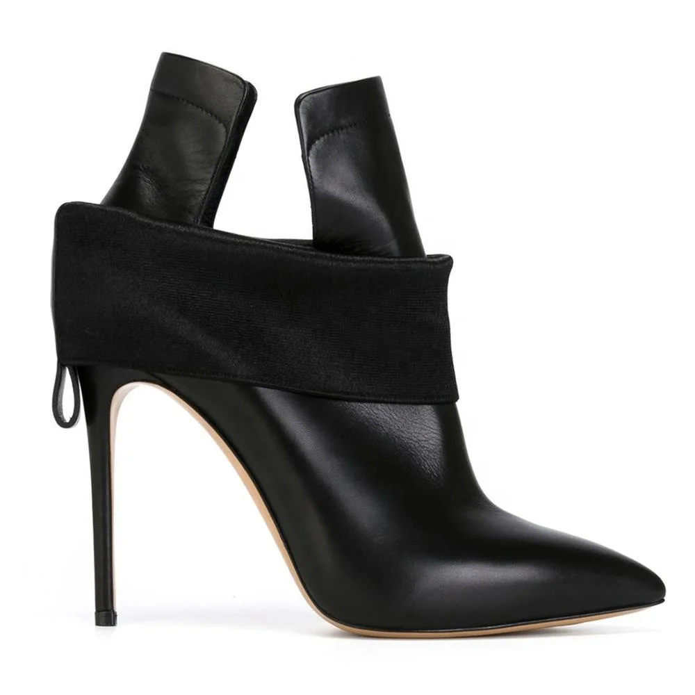 Женские эластичные ботильоны на шпильке