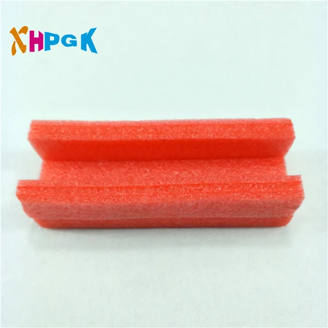 Customized shape red color polyethylene foam corner / edge protector wall foam protection
