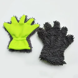 Microfiber car wash mitt glove car wash finger mitt