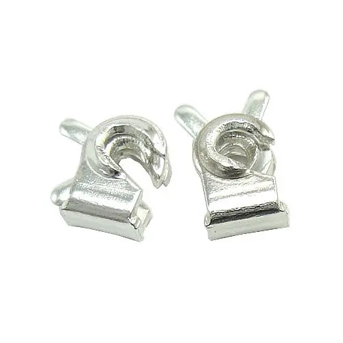 XD P721 Nickel Free 925 Sterling Silver Cute Rabbit Brooch Safety Clasp jewelry findings