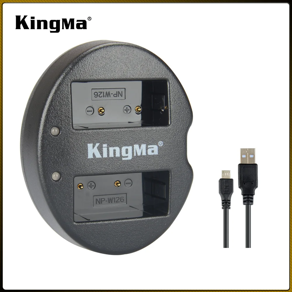 Kingma BM015-NPW126 Micro USB портативное зарядное устройство двухканальный для Fuji DSLR камеры