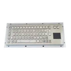 IP65 Stainless Steel Metal USB Keyboard with Trackball Touch Screen