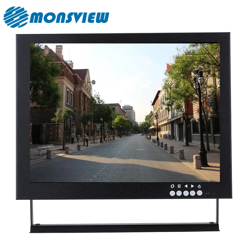High Definition безопасности со светодиодной подсветкой квадратный 19 дюймов CCTV BNC монитор