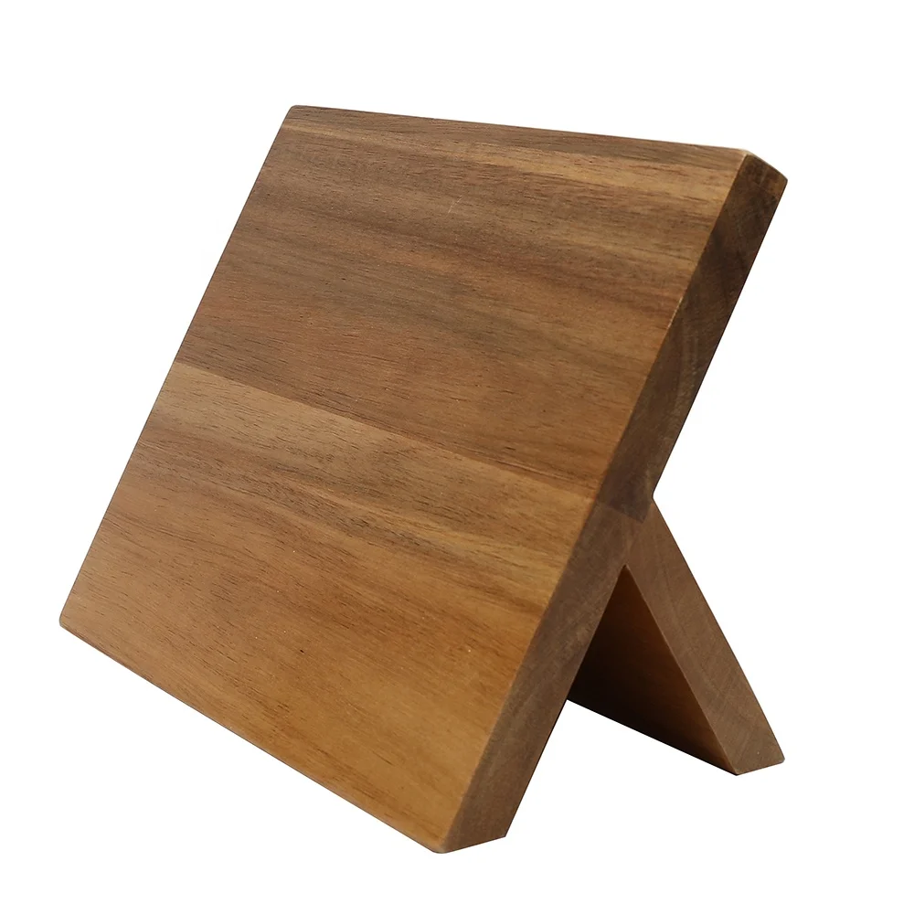 
Wood material magnetic kitchen knife block holder stander storage for kitchen knives set 