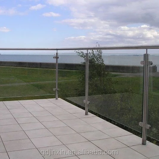 
JINXIN customized glass fence_tempered glass fence panels stair railing cost 