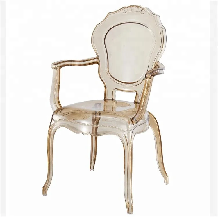 Wholesale crystal clear acrylic PC princess chair wedding chair