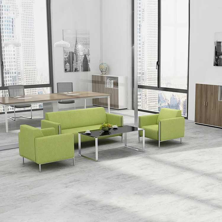 Chinese red leather sofa new design commercial office leisure sofa