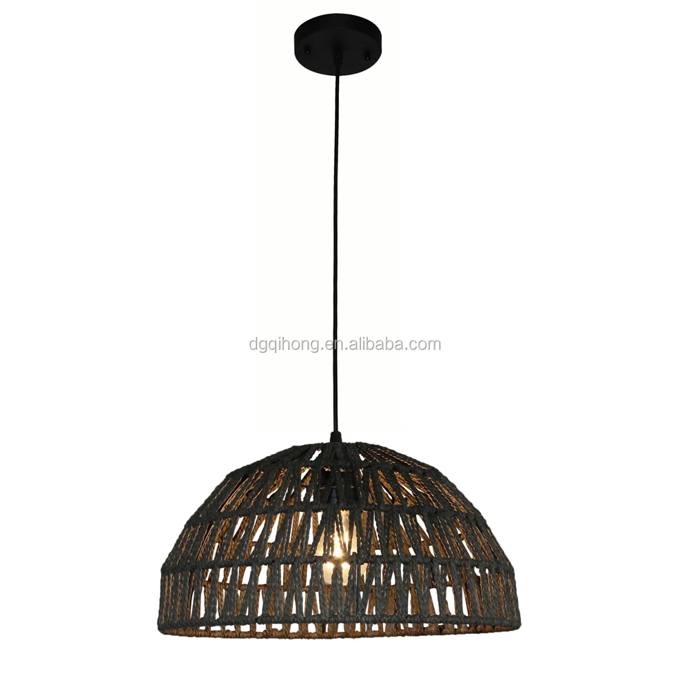 new designfashion paper rope wicker ceiling hanging pendant lamp light