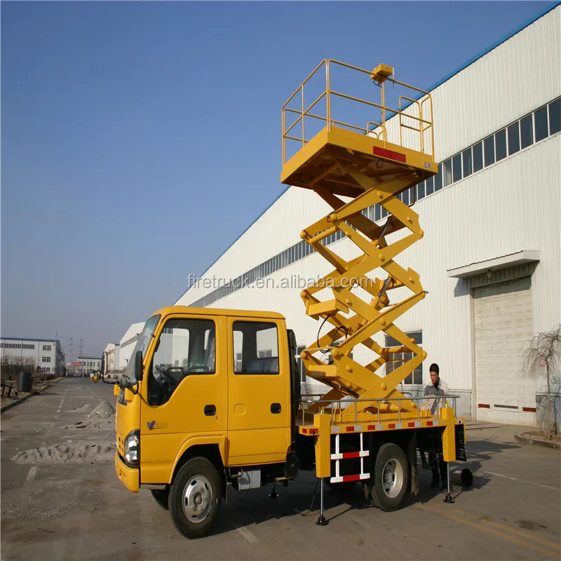 
11m Insulated Truck Mounted Aerial Work Platform Manlift Truck scissor boom on sale 