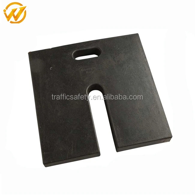 Durable 57*29*46 cm Recycled Black Rubber Base Weight For Pipe & Drape