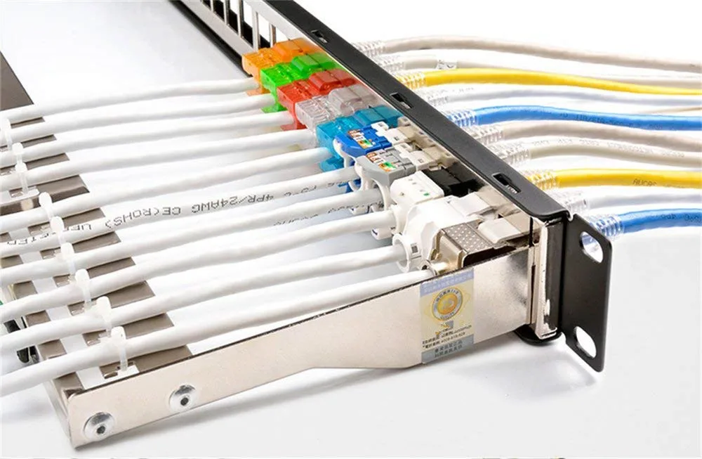  Cat6A 24 порта FTP патч-панель рамка/пустая Keystone