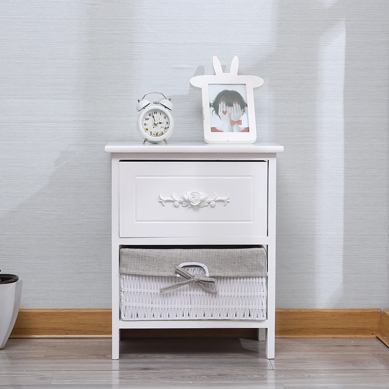 Современная Белая деревянная полка с корзиной, ящиком, шкаф для хранения, мебель