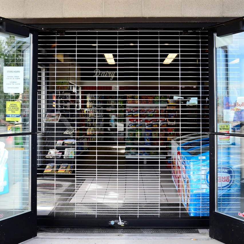 Stainless Steel Security Grilles Roller Shutter Door Design for Shop