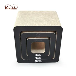3 IN1 Large Cube Cat Scratcher House Cardboard