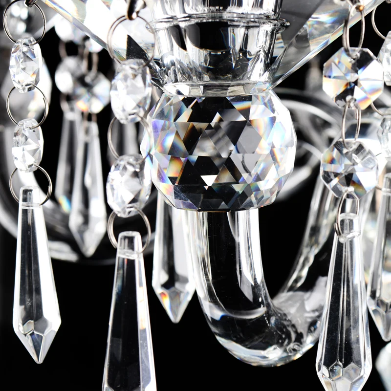 Современный Высококачественный Настольный стеклянный подсвечник с 7 держателями, Хрустальный подсвечник для празднования свадьбы