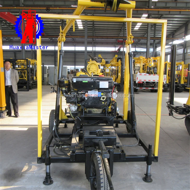 XYX-130 portable wheeled hydraulic 130m deep well bore machine for sale