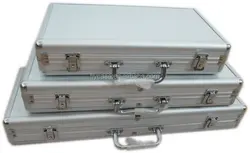 Portable Aluminum Playing Hard Case With Poker And Chip Aluminum Case