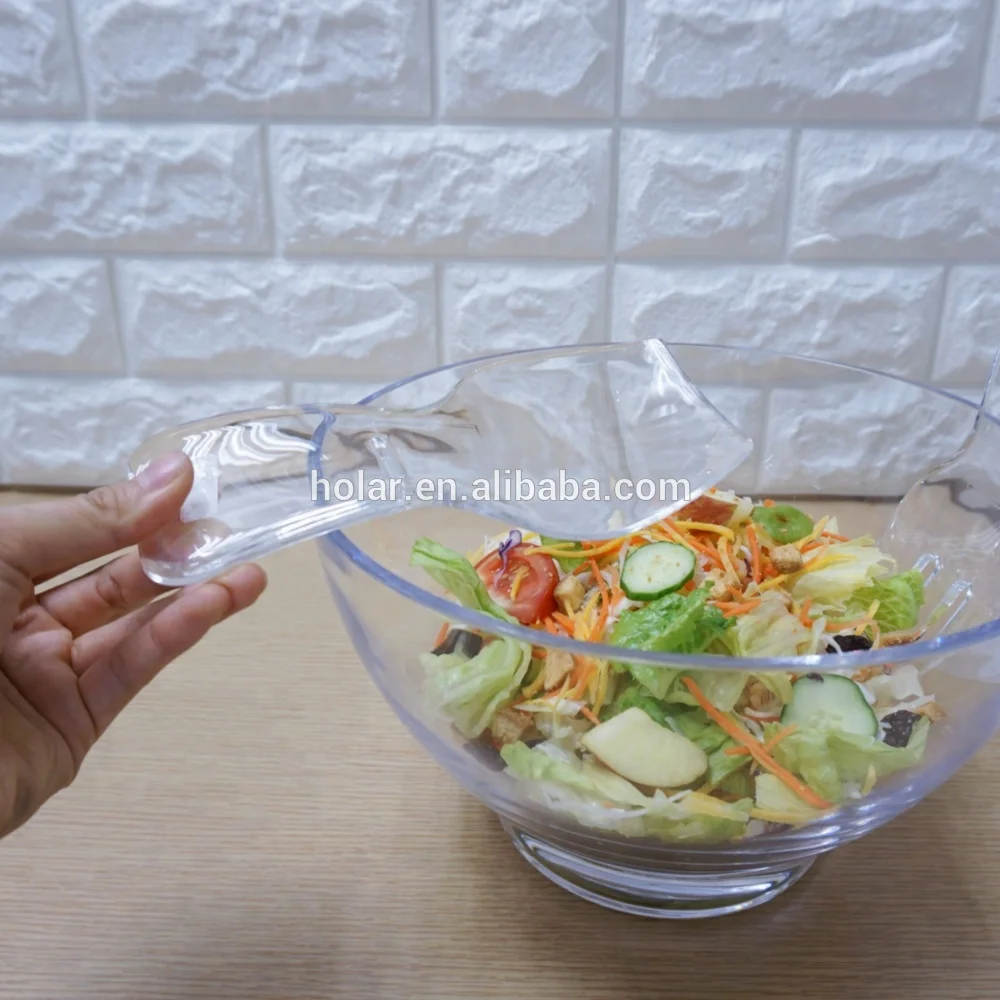 [Holar] Acrylic Transparent Salad Spoon Fork Server Set