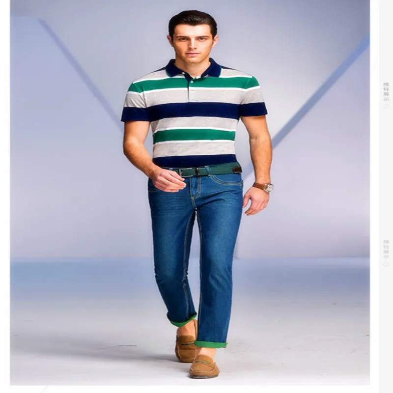 2017 Men Stripe 100% Cotton Quality Polo T-shirts Oem Service On Alibaba Online Shopping