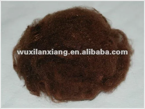  Регенерированное окрашенное Полиэфирное штапельное волокно 1 5d * 38 мм кофе