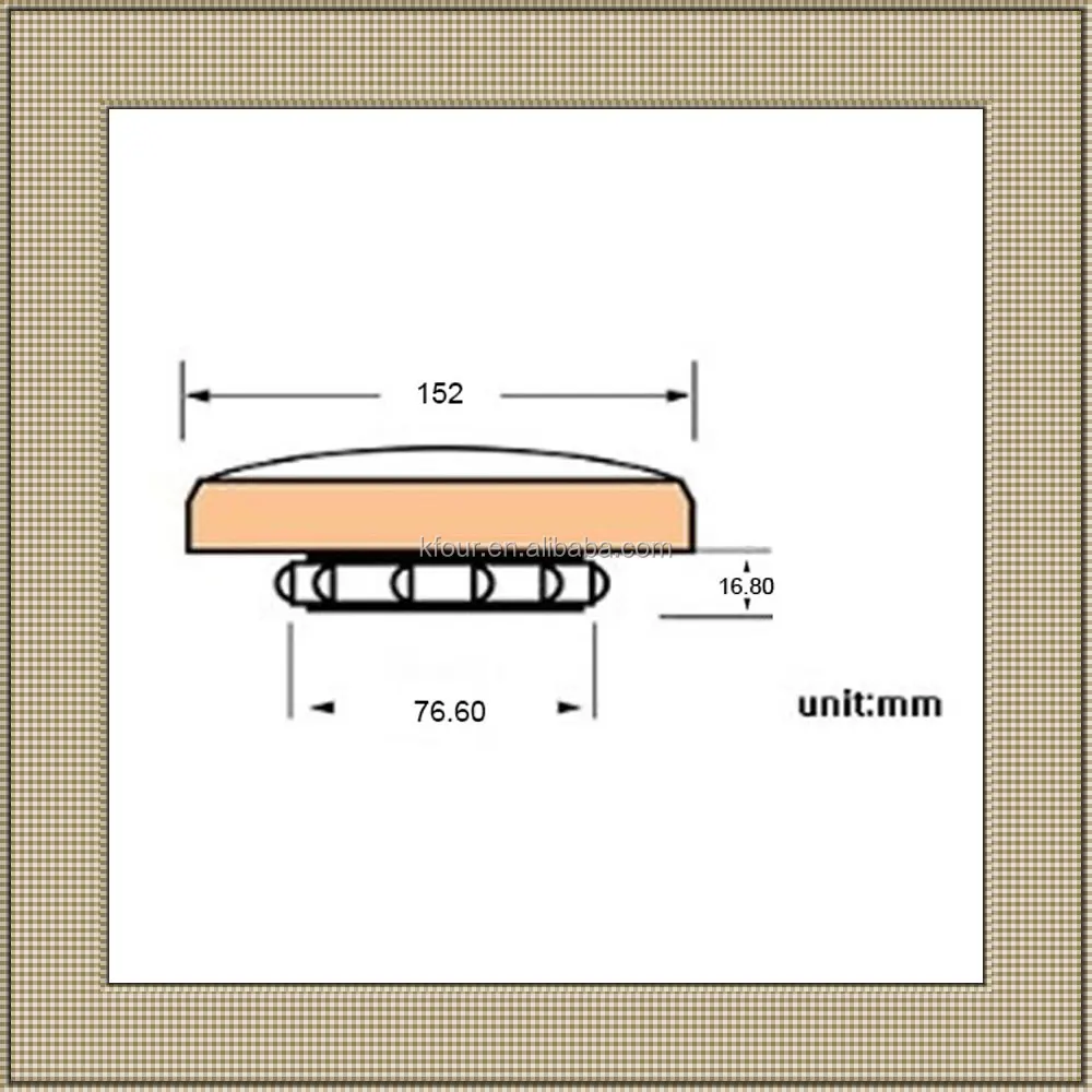 Clock Inserts / Clock Fit-ups / Clock Head Dia.152mm (6 Inches) with Aluminum Bezel and Glass Lens Model MT152GWA