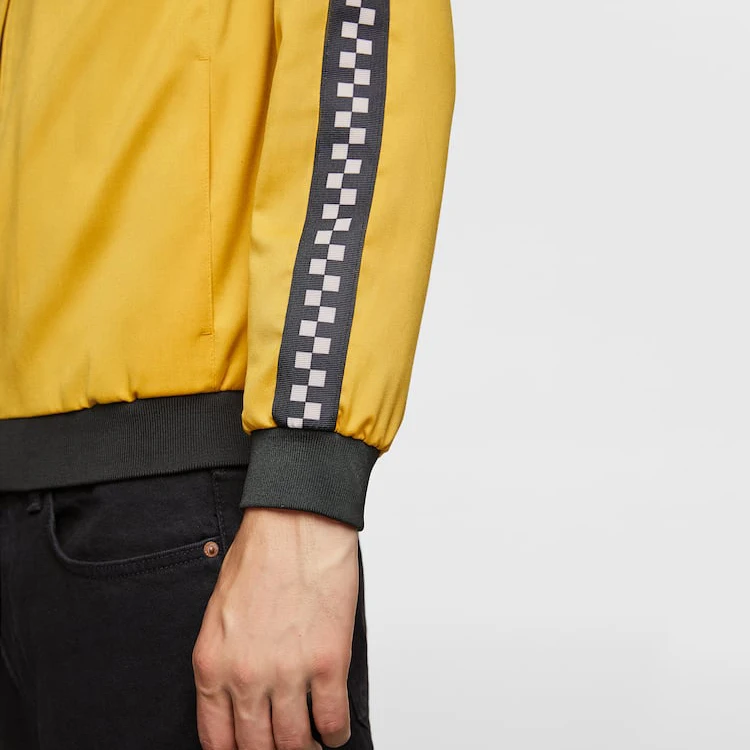 WHOLESALE YELLOW JACKETS CUSTOM CASUAL FASHION SIDE STRIPE MENS JACKET