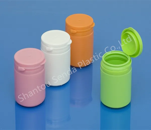 Пластиковый контейнер для таблеток, медицинская пластиковая бутылка с Защелкивающейся безопасной легко вытягивающейся крышкой, бутылка для таблеток в капсулах