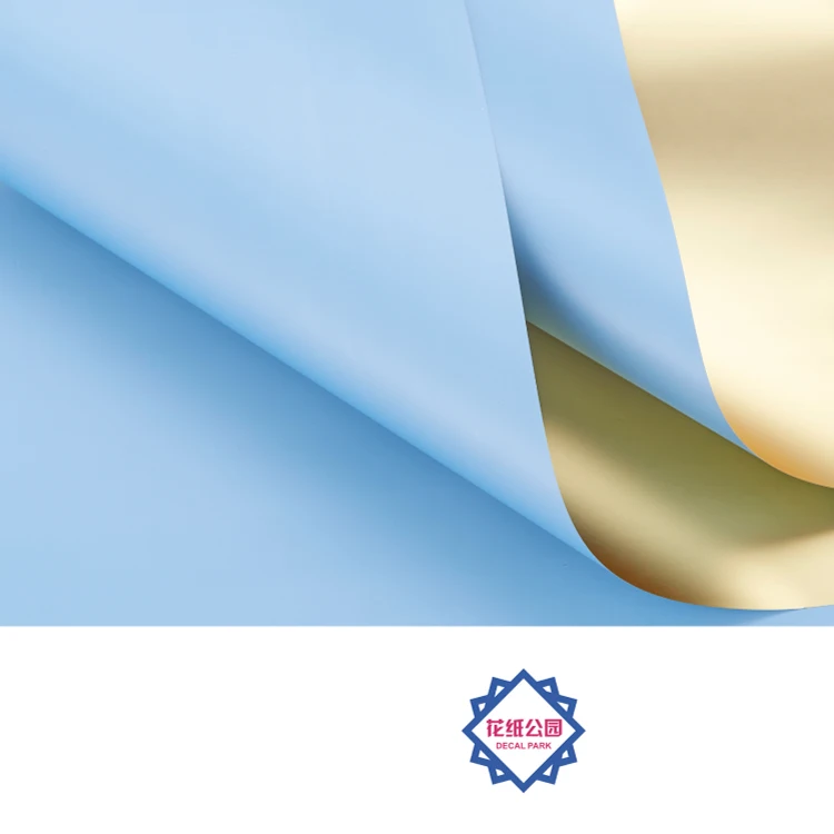 
Flower Wrapping Paper Florist Bi-Color Golden Waterproof Plastic Wrapper Korean Solid Color 