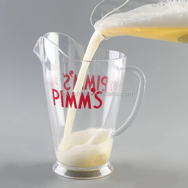 Plastic Drink Pitcher Plastic Stackable Beer Pitcher Jug For Bar Transparent Plastic Beer Pitcher