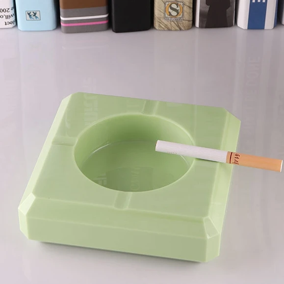 Оптовая продажа, различные виды, индивидуальные квадратные стеклянные пепельницы с принтом, хрустальные сувенирные комнатные пепельницы