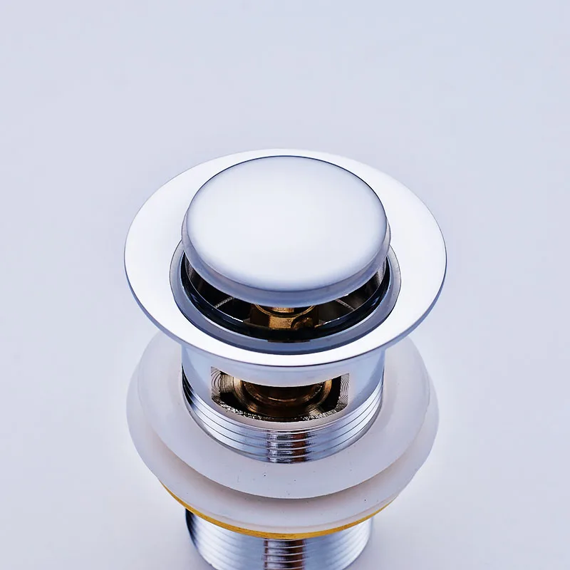 Stainless Steel Push Down Pop up Floor Drain Bathroom Basin Pop up Waster Sink Drain