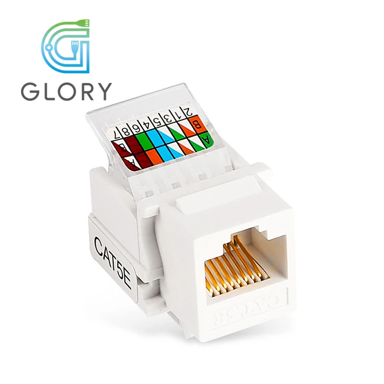 Hot Sale Communication Modular Jack For Internet Connecting  RJ45 Cat5e Keystone Jack