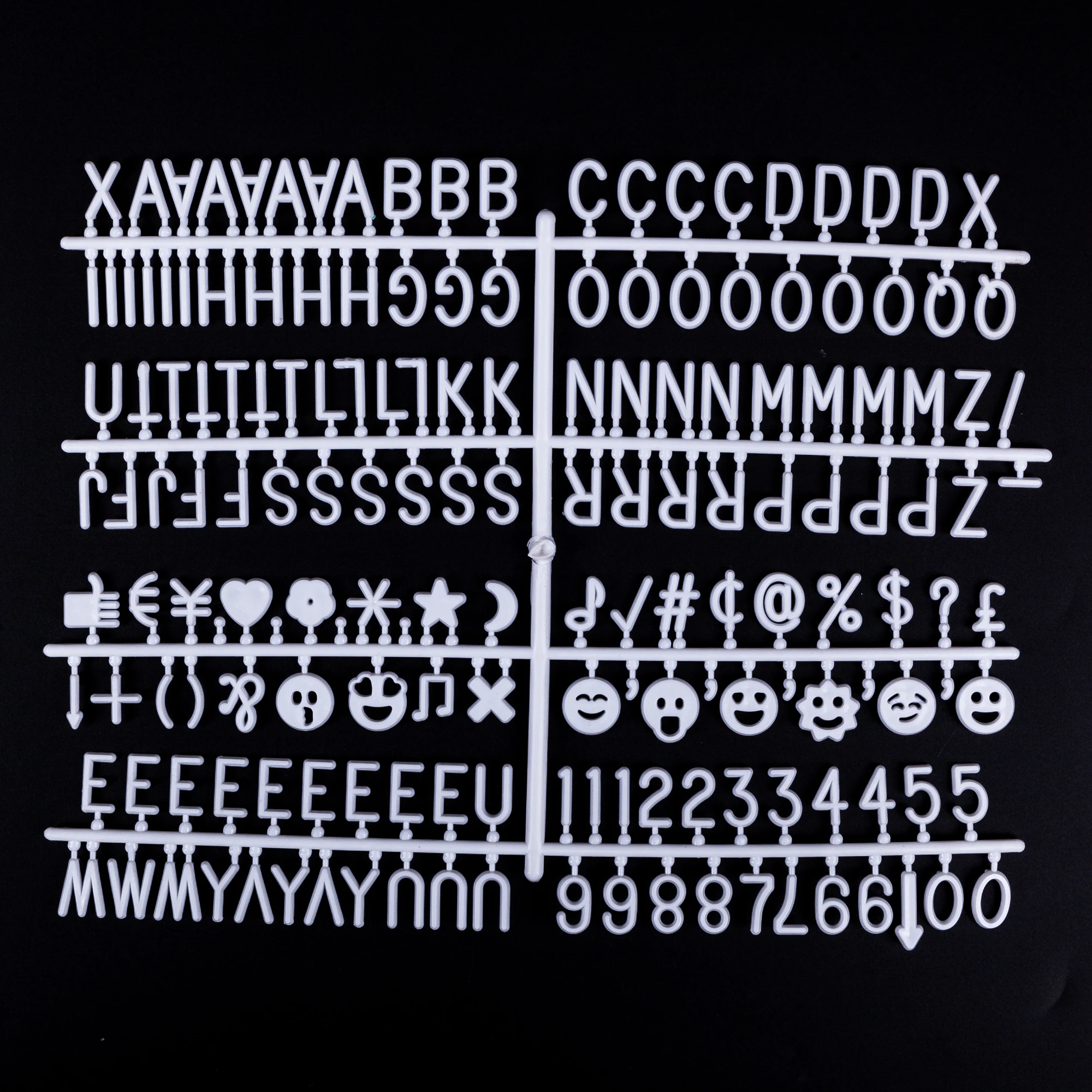 2 inch cheap plastic letters including 93 characters for  felt letter board