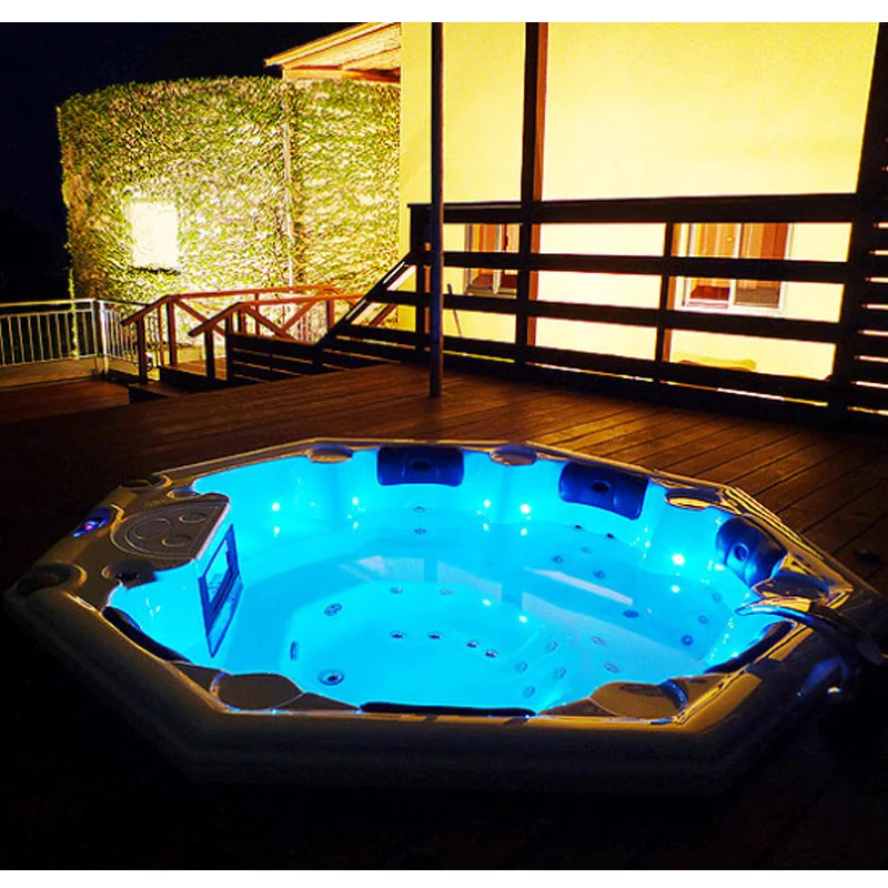 
8 persons octagonal outdoor whirlpool tub 