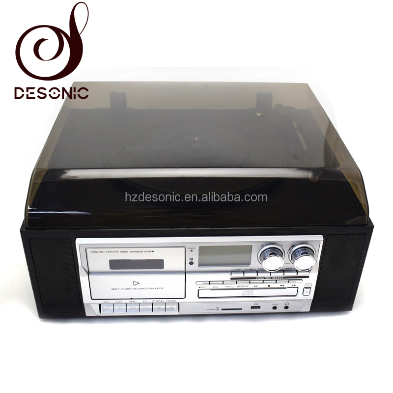 New design big size wood box auto return turntable record player