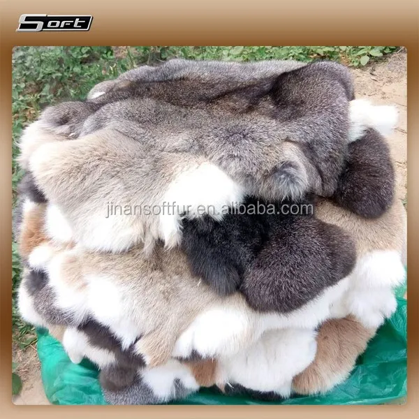 Factory direct supply Shoe Garment Bag Animal Fur Material real rabbit skin