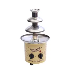 Factory direct hot selling Stainless Steel Chocolate Fondue Fountain Electric 3 Tier Chocolate Fountain chocolate melting pot