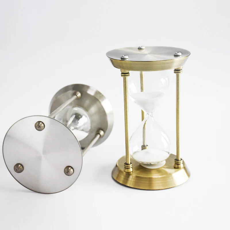 15 мин 30 мин античные латунные металлические песочные часы с таймером для украшения дома