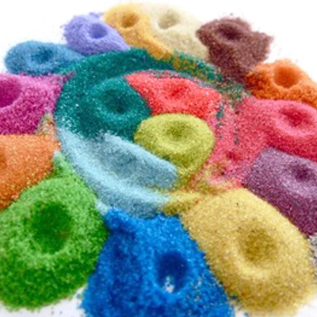 Декоративный мелкий цветной песок для свадебной церемонии