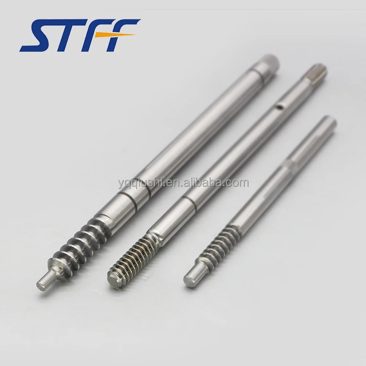 
Hexagon knurled keyway threaded shaft motor shaft 