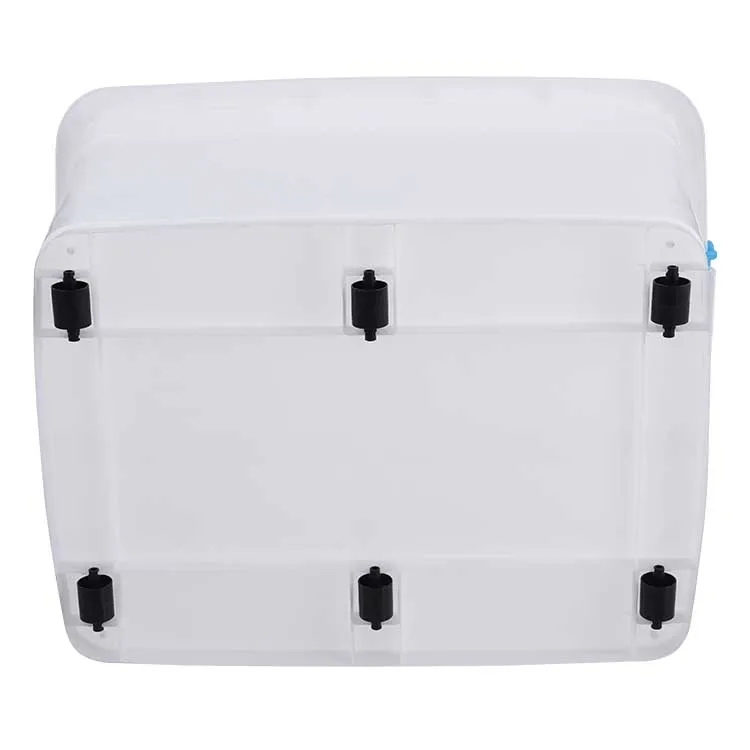 See-through Plastic Boxes Container Cloth Organizer Manufacturers Storage Box Transparent Plastic Storage Box With Wheels