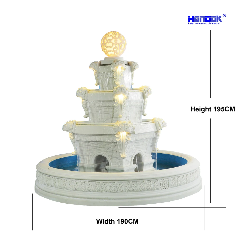 Large Outdoor Home & Garden Decorative LED Light Ball Water Fountains