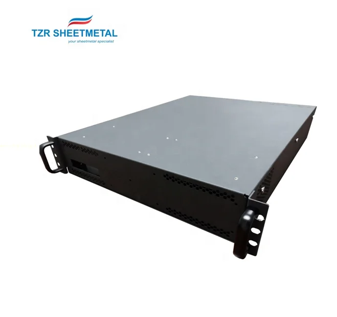 Custom Sheet Metal Fabrication 19inch IP20 Electronic Cabinet Enclosure SPCC For 2U Rack Mount Servers Chassis