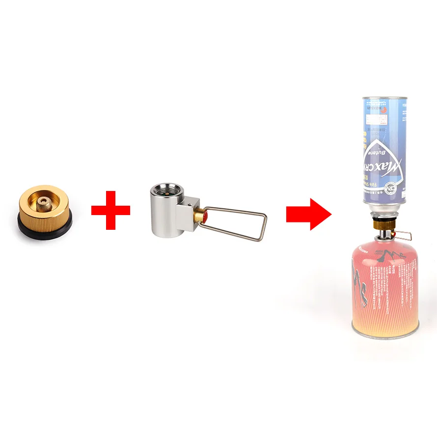 Camp Propane 2 Flat Gas Tanks Refill Adapter, Gas Saver Valve Gas Cylinder Canister Shifter Coupler Converter Exchanger Air Vent