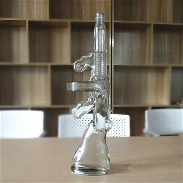 Стеклянные бутылки в форме пистолета, 850 мл