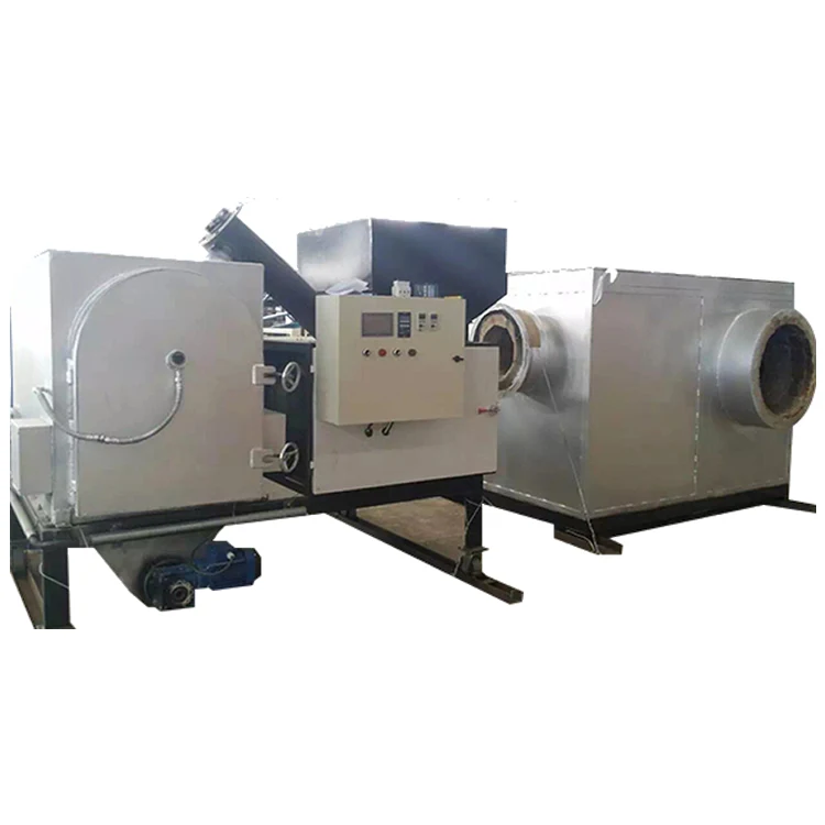biomass wood chips/sawdust pellet burner connect with aluminum melting furnace