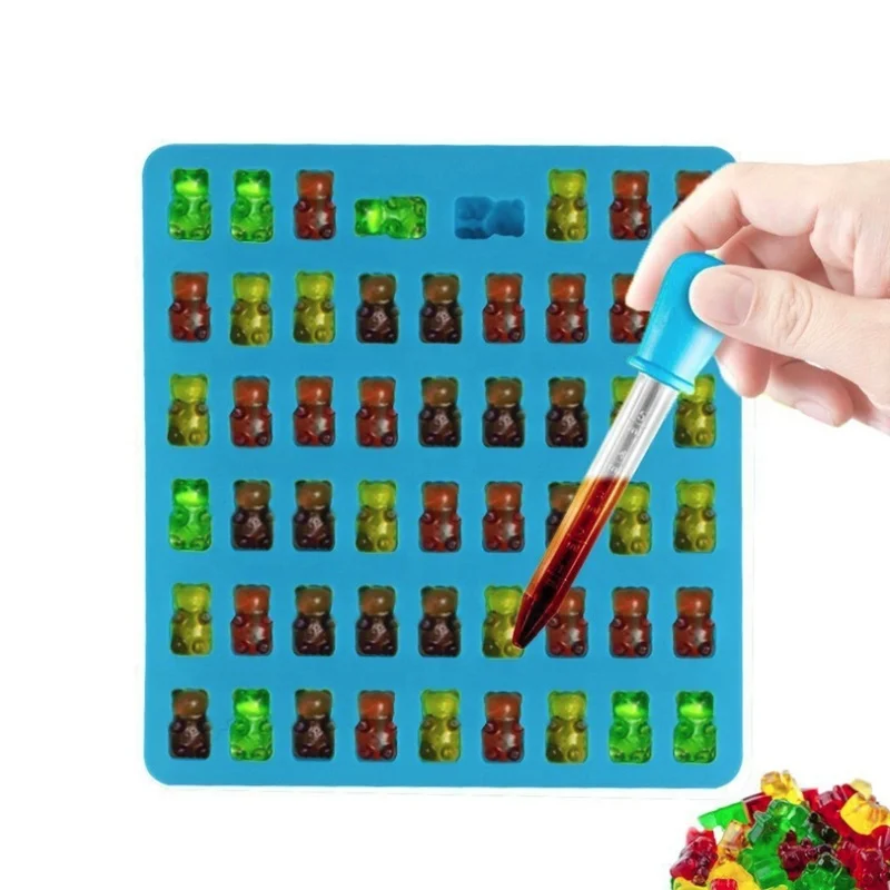 Jelly Candy Mold Silicone Hard Candy Mold Bear Shape Food Grade Silicone Moulds Silicone Products Cake Tools Washing with Water