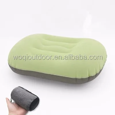 
Woqi Outdoor waterproof camping beach neck pillow folding air inflatable pillow, inflatable back travel cushion 