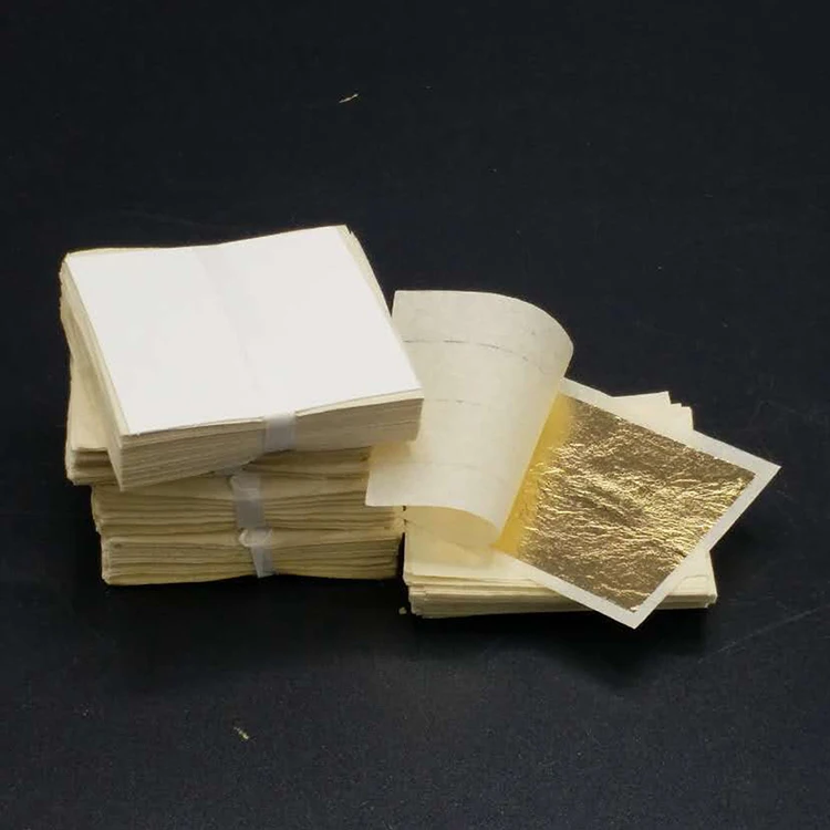 
Cake decoration use 24k edible gold leaf ice cream food additives 4.33cm edible gold leaf for cake dessert 